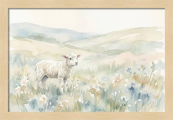 Lamb In Serene Pastures