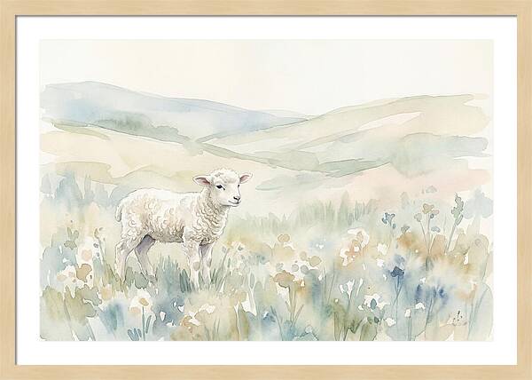 Lamb In Serene Pastures