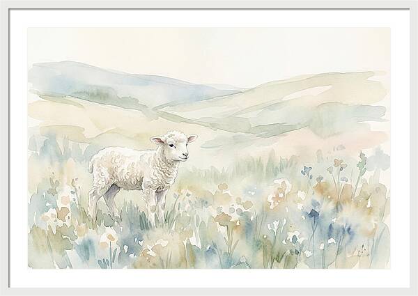 Lamb In Serene Pastures