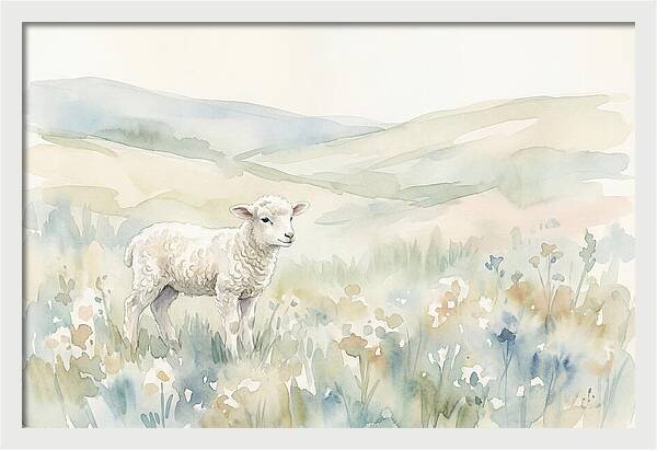 Lamb In Serene Pastures
