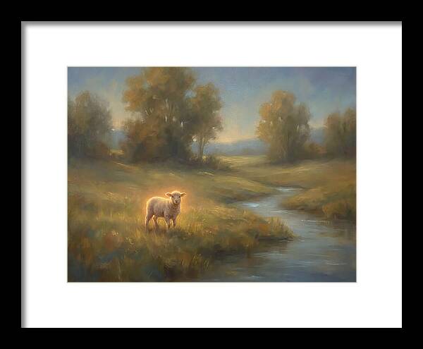 Lamb In Tranquil Landscape