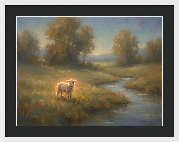 Lamb In Tranquil Landscape