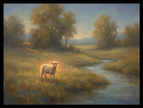 Lamb In Tranquil Landscape