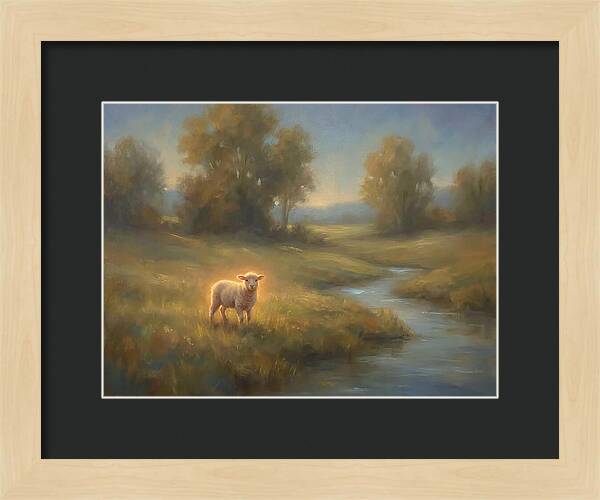 Lamb In Tranquil Landscape