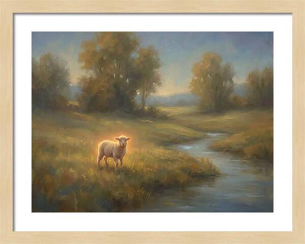 Lamb In Tranquil Landscape