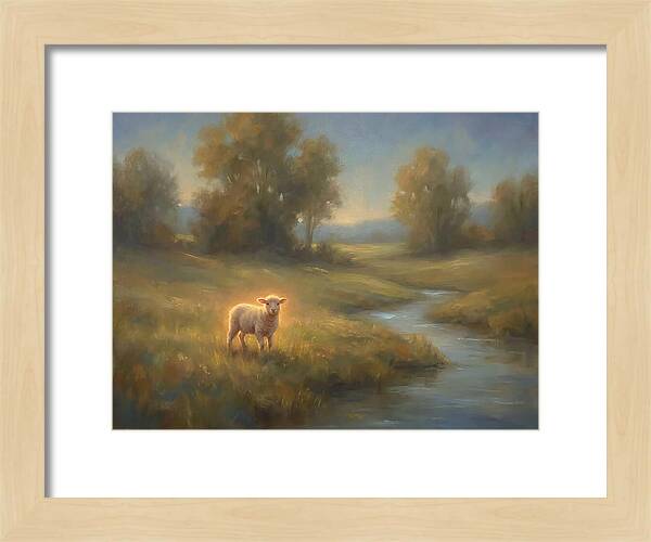 Lamb In Tranquil Landscape