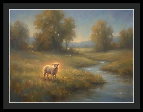 Lamb In Tranquil Landscape