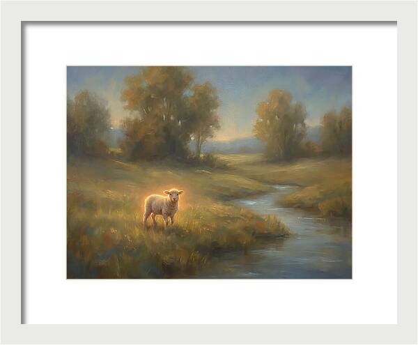 Lamb In Tranquil Landscape