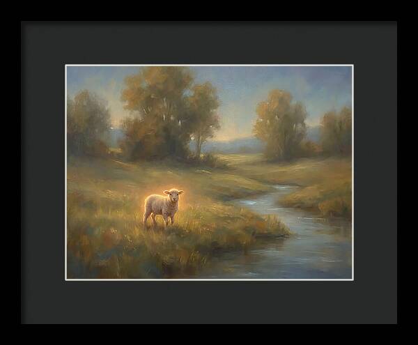 Lamb In Tranquil Landscape