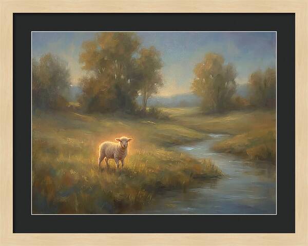 Lamb In Tranquil Landscape