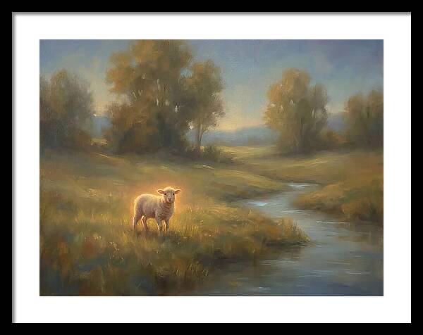 Lamb In Tranquil Landscape