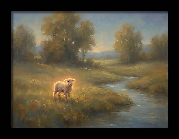 Lamb In Tranquil Landscape