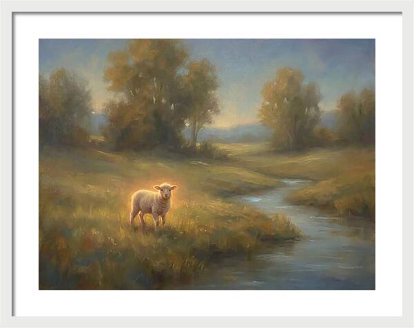 Lamb In Tranquil Landscape