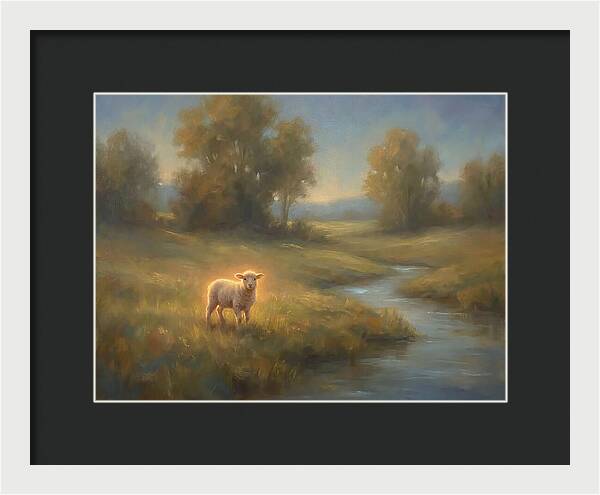 Lamb In Tranquil Landscape
