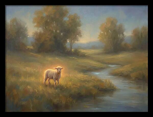 Lamb In Tranquil Landscape