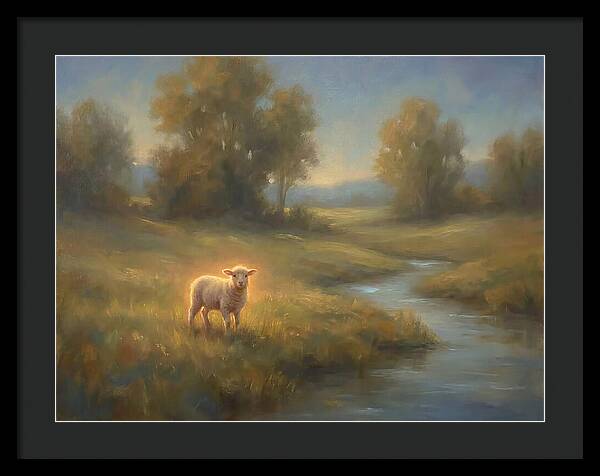 Lamb In Tranquil Landscape