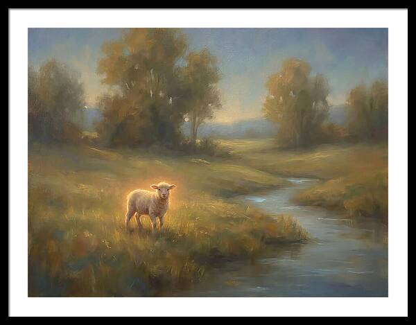 Lamb In Tranquil Landscape