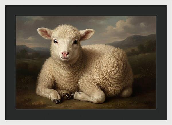 Lamb Resting In Serenity