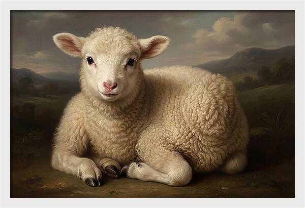 Lamb Resting In Serenity