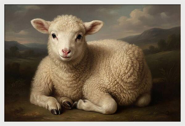 Lamb Resting In Serenity