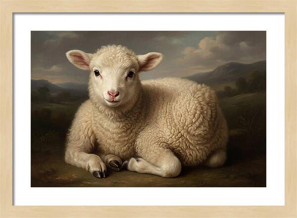 Lamb Resting In Serenity