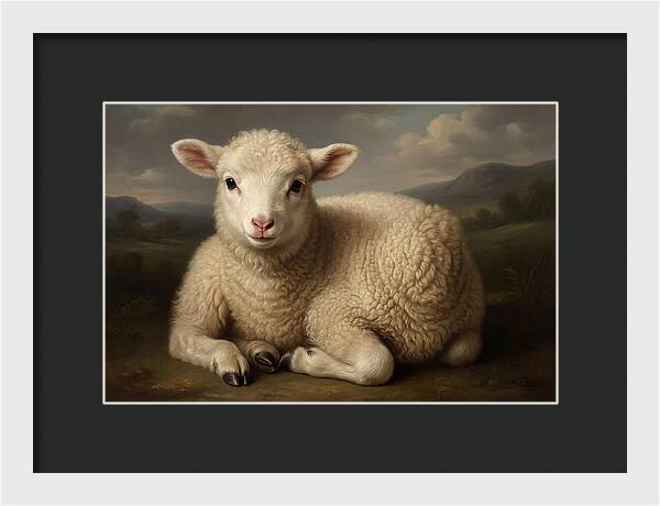 Lamb Resting In Serenity