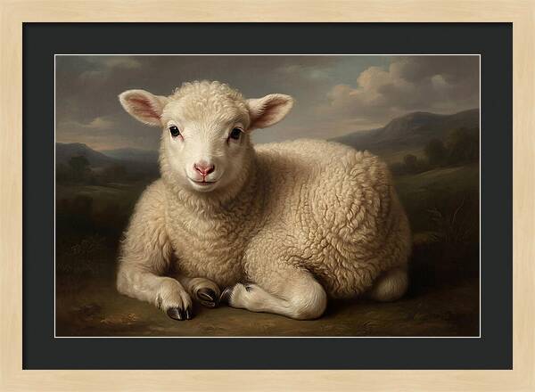 Lamb Resting In Serenity