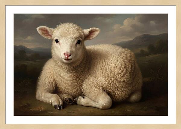 Lamb Resting In Serenity