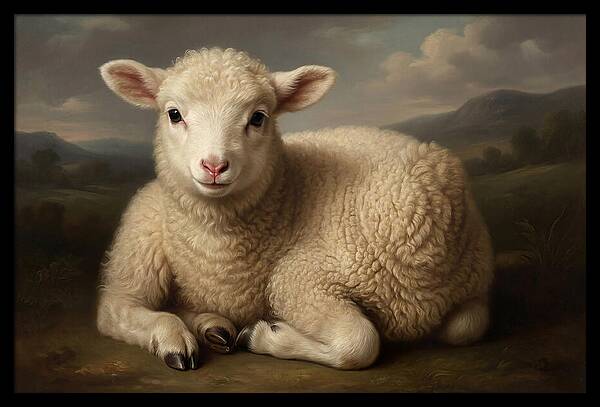 Lamb Resting In Serenity