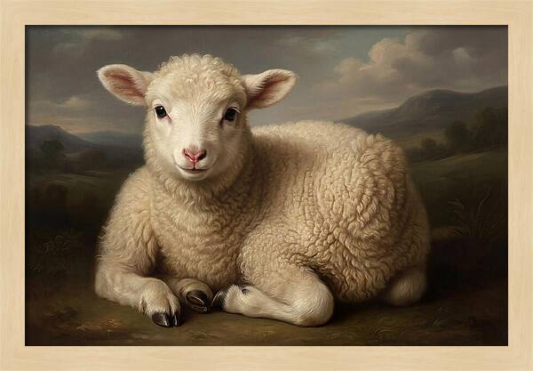Lamb Resting In Serenity