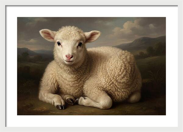 Lamb Resting In Serenity