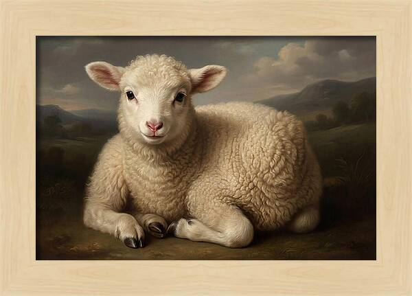 Lamb Resting In Serenity