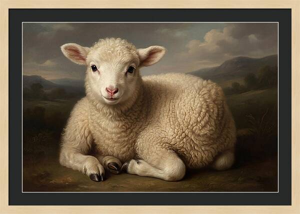 Lamb Resting In Serenity
