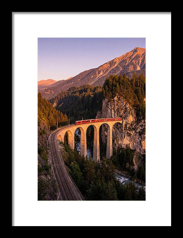 Landwasser Viaduct At Golden Hour