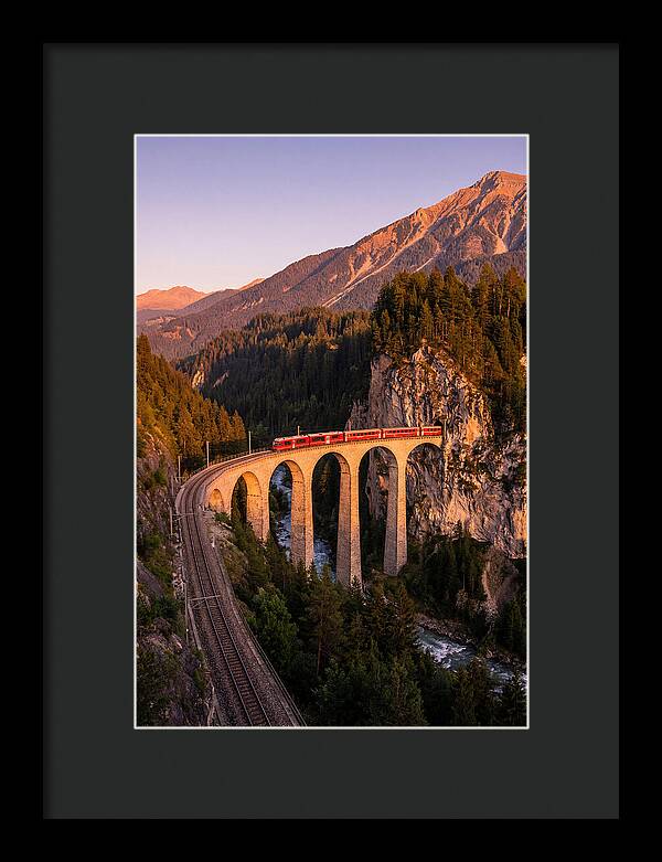 Landwasser Viaduct At Golden Hour