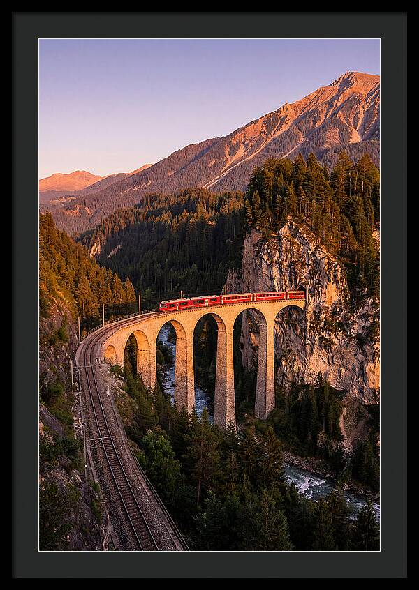 Landwasser Viaduct At Golden Hour