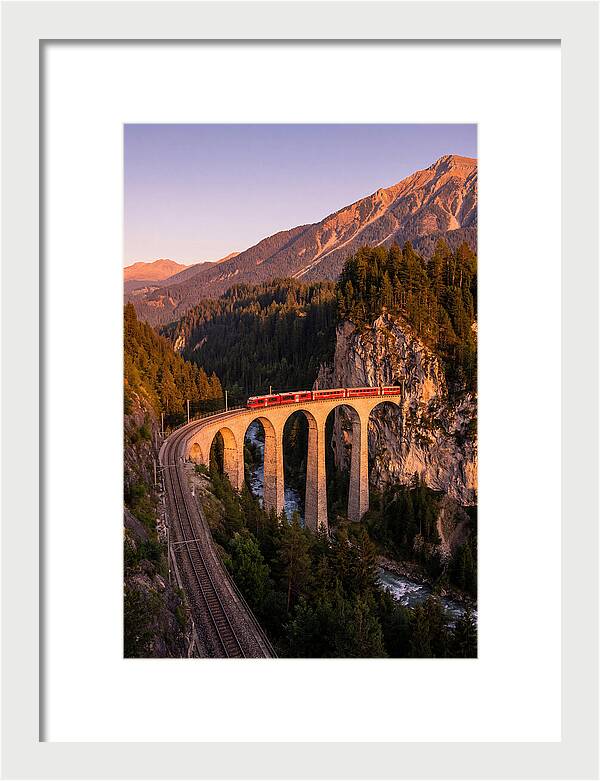 Landwasser Viaduct At Golden Hour