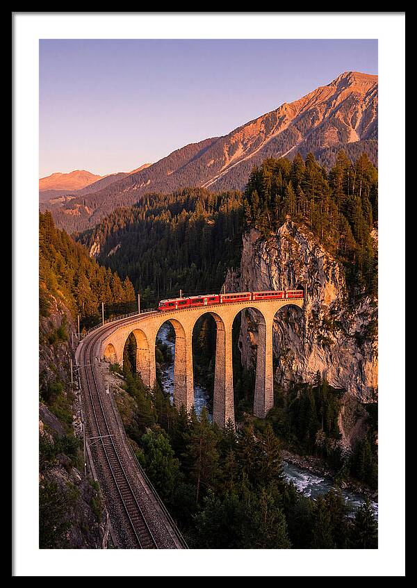 Landwasser Viaduct At Golden Hour