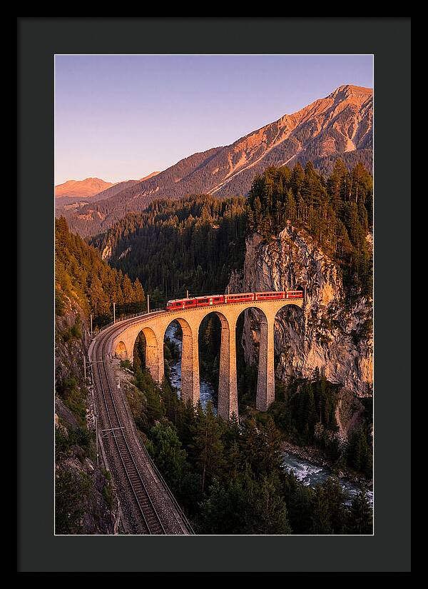 Landwasser Viaduct At Golden Hour