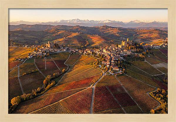 Langhe Wine Region In Autumn