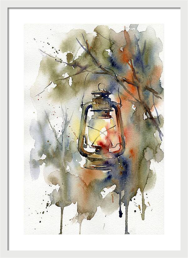 Lantern Glow In Watercolor