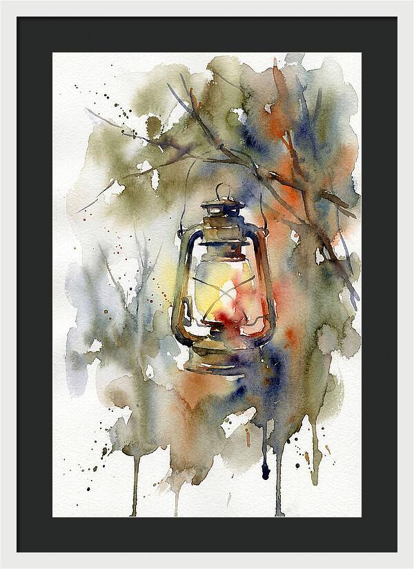 Lantern Glow In Watercolor