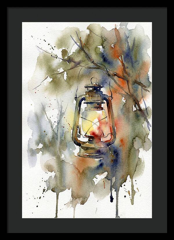 Lantern Glow In Watercolor