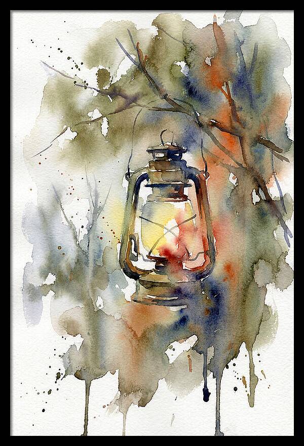 Lantern Glow In Watercolor