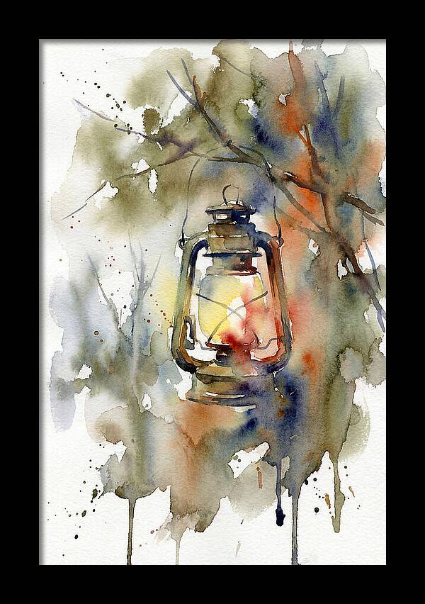 Lantern Glow In Watercolor