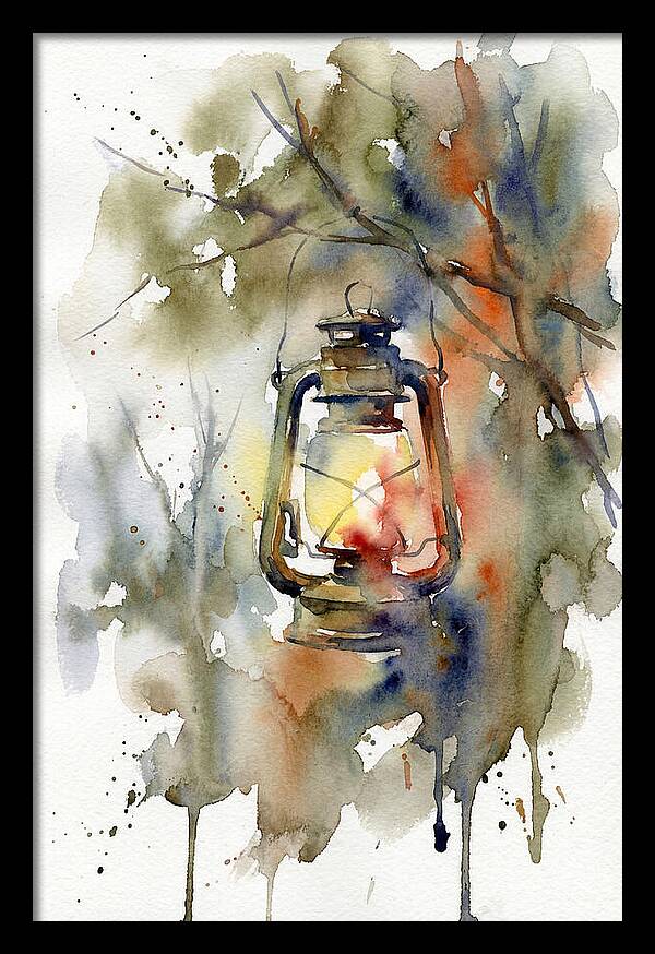 Lantern Glow In Watercolor