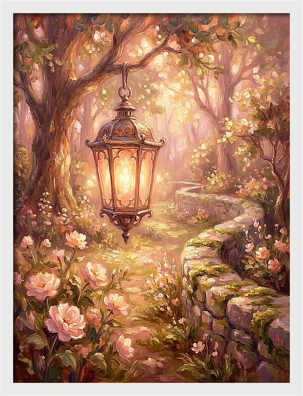 Lantern In A Garden