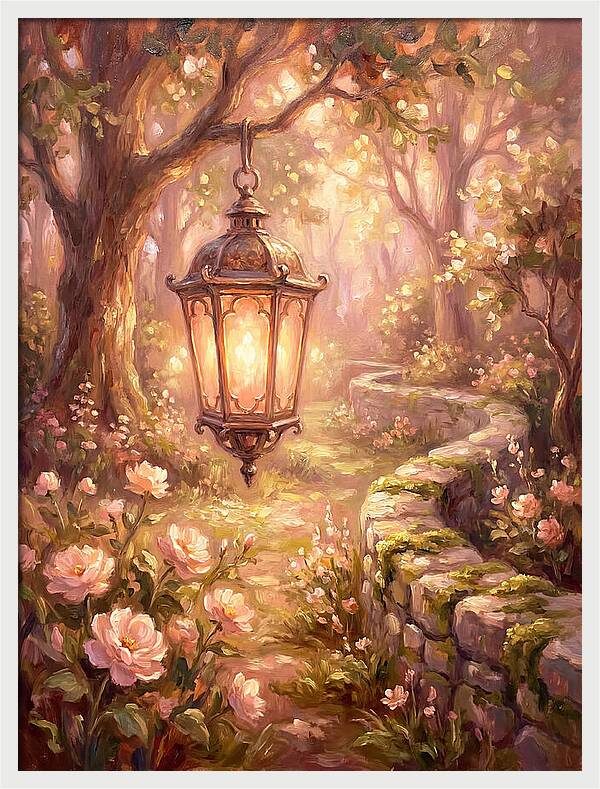 Lantern In A Garden