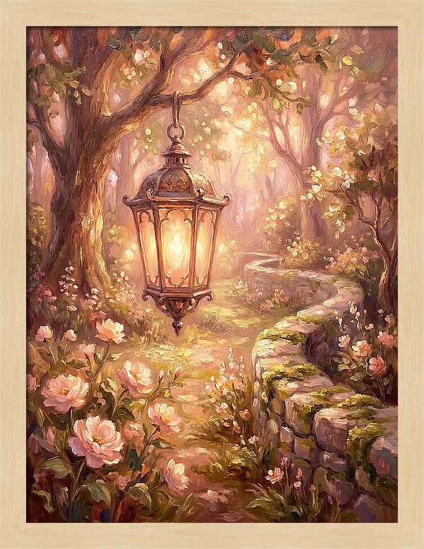 Lantern In A Garden