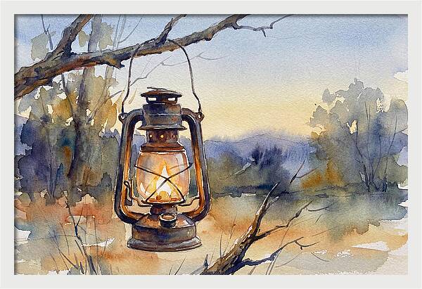 Lantern Light At Dusk